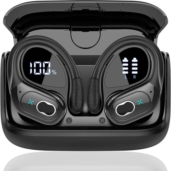 TWS Sports Earbuds Bluetooth 54 HIFI Bass Wireless Headphones LED Touch Handsfree Earphone Noise Cancelling Waterproof Headset 251103
