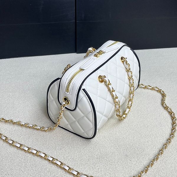 Women Mini 25P Bowling Bag Luxury Designer Pillow Shoulder Bags Grained Caviar Leather/Lambskin Check with Metal Hardware Handbag Cross Body Makeup Wallte Sac 18cm, Split
Women Mini 25P Bowling Bag Luxury Designer Pillow Shoulder Bags Grained Caviar Leather/Lambskin Check with Metal Hardware Handbag Cross Body Makeup Wallte Sac 18cm, Split