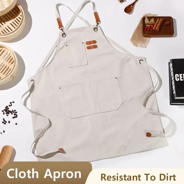 Fashion Canvas Apron Home Kitchen Gardening Work Dress Womens Kitchen Restaurant Work Apron 251103