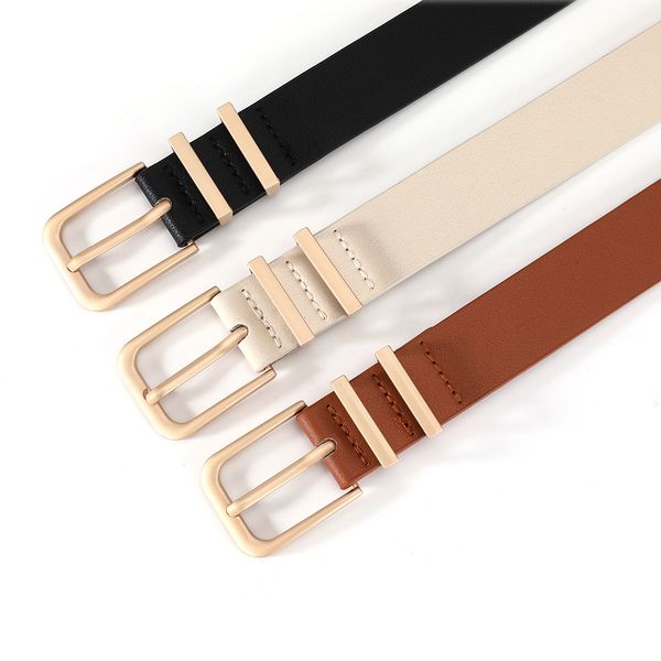 belts for women designer belt men Designer belt women belts ceinture luxe brown belt Simple and versatile decorative dress jeans fashion gold buckle women's belt 10A