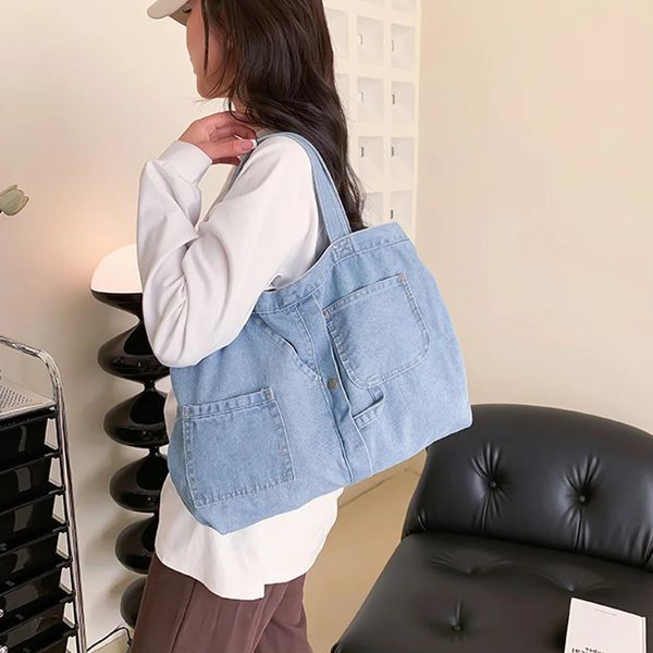 Shoulder Bags for Women Large Denim Handbags Casual Tote