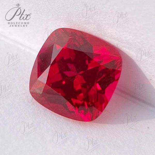 Lab Grown Ruby Cushion Square Shape Pigeon Blood Red VVS1 Selectable AGL Certificate Gemstone For Diy Jewelry Making Materials