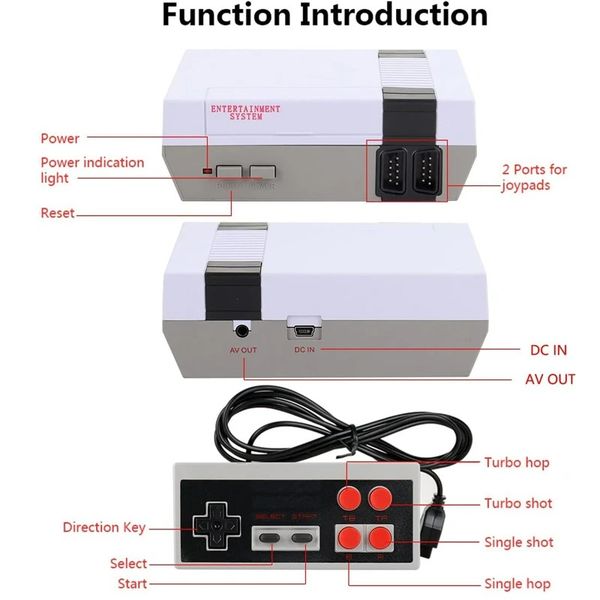 620 Classic Games Dual Gamepad Game Retro Mini TV Handheld Home Entertainment Video Game Console AV Output Built-in Console