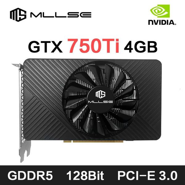 MLLSE GTX 750Ti 4GB Graphics Card GDDR5 128Bit HDMI DVI VGA PCIE 30 Geforce GPU Gtx 750ti Gaming Video Card Placa De Video