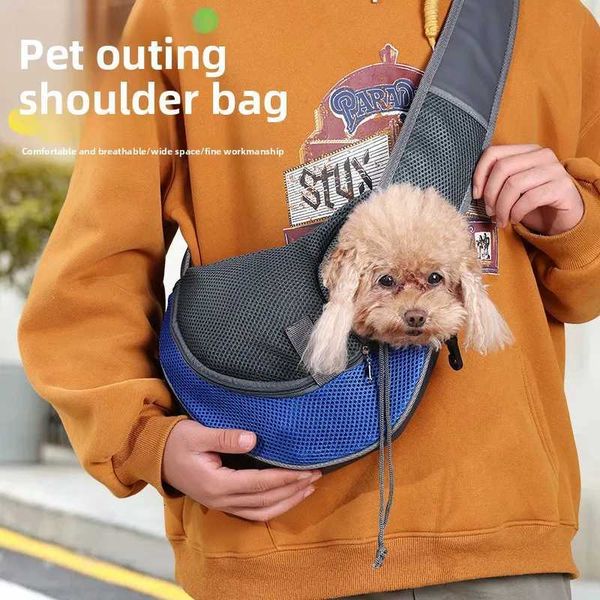 Dog And Cat Shoulder Bag Pet Backpack Portable Outdoor Bag Made Of Net Fabric W…