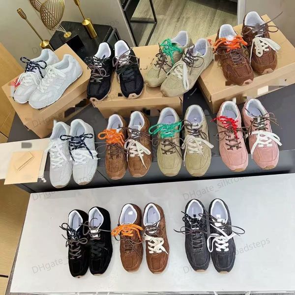 Designer Suede Lace-Up Sneakers Unisex