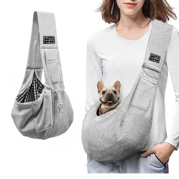 Cotton Comfortable Dog Bag Pet Out Crossbody Shoulder Bag Outdoor Travel Portable Cat Puppy Sling Bag Pet Carrying SuppliesW251107