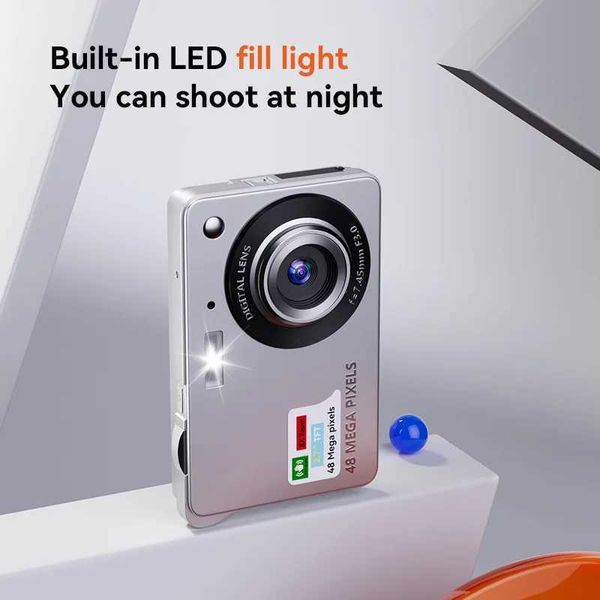 HD CCD Digital Camera for Students Compact Vlogging Camera with Selfie Photo/Video RecordingW251107