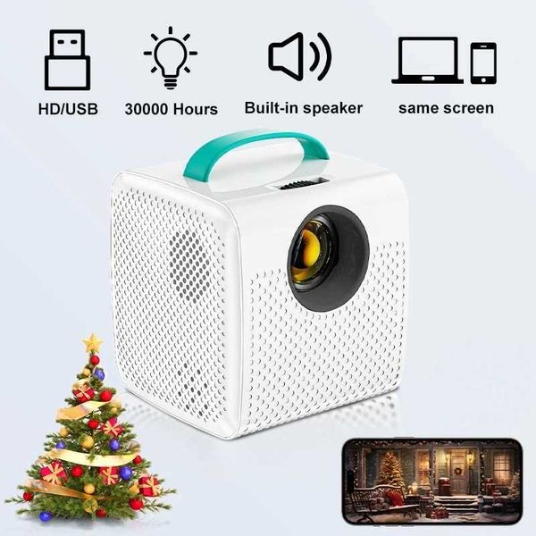 Salange Q2 Portable Mini Movie Projector Same Screen Smartphone 640*480P for Outdoor Camping Home Theater Childrens Gifts X250407