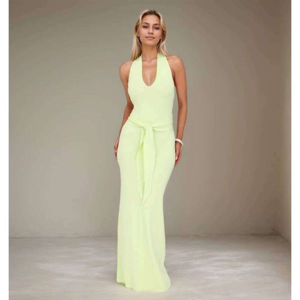 Wholesale Chiffon Midi Dress Casual Vintage Spring Fashion V-Neck Design prom