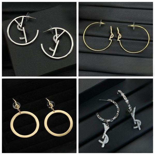 Classic Brand Hoop Earrings Designer Diamond Letter Earrings Luxury 18k Gold 925silver Plated Earrings High-quality Party Jewelry Gifts
Classic Brand Hoop Earrings Designer Diamond Letter Earrings Luxury 18k Gold 925silver Plated Earrings High-quality Party Jewelry Gifts