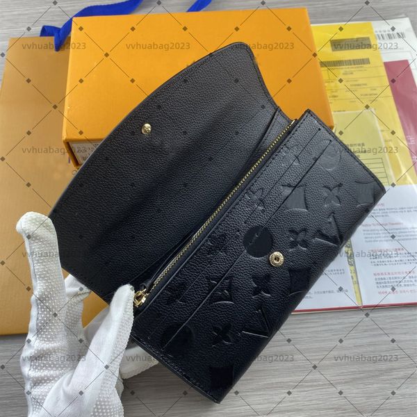 Fashion Black Designer Wallet Women Short Purses Emed wer Letters Credit Card Holders Ladies Plaid Money Clutch Purse Bag with Box DustBag