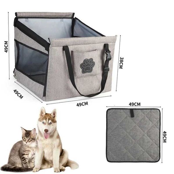 Pet Car Carrier Foldable Mesh Dog Seat Crate For Small And Medium Dogs Cozy Travel Bed For Road Trips Home Gift For Pet LoversW251107