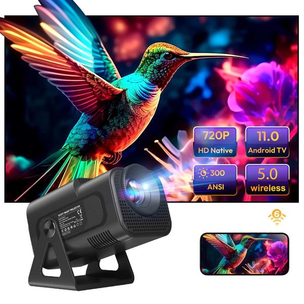 XGODY 4K Mini 12000 Lumens LED Projector 5G WiFi BT Android Beamer Home Theater X250407