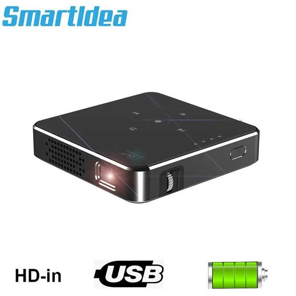 Smartldea New Mini dlp HD Projector support 1080p build in Battery Capacity wired Phone Mirroring proyector Home Theater beamer X250407