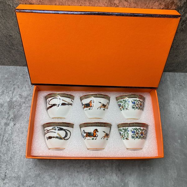 Luxury Designer Decor Luxury Designer Decor 75Ml Italian Cups And Saucers Thickened Long Lasting Thermal Insulation Ceramic Espresso Mug Special Coffee Drinkwar