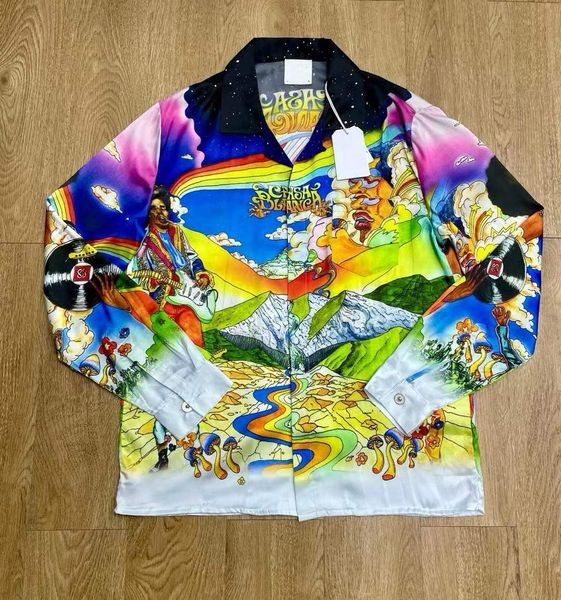 25ss Casabalnc High Quality Summer Loose Long Sleeve Silk Shirt Men's and Women Designer Hawaiian Lapel Vintage tshirt Short Sleeve Silk Casual Shirts Thin Coat Top tn, Blue
25ss Casabalnc High Quality Summer Loose Long Sleeve Silk Shirt Men's and Women Designer Hawaiian Lapel Vintage tshirt Short Sleeve Silk Casual Shirts Thin Coat Top tn, Blue