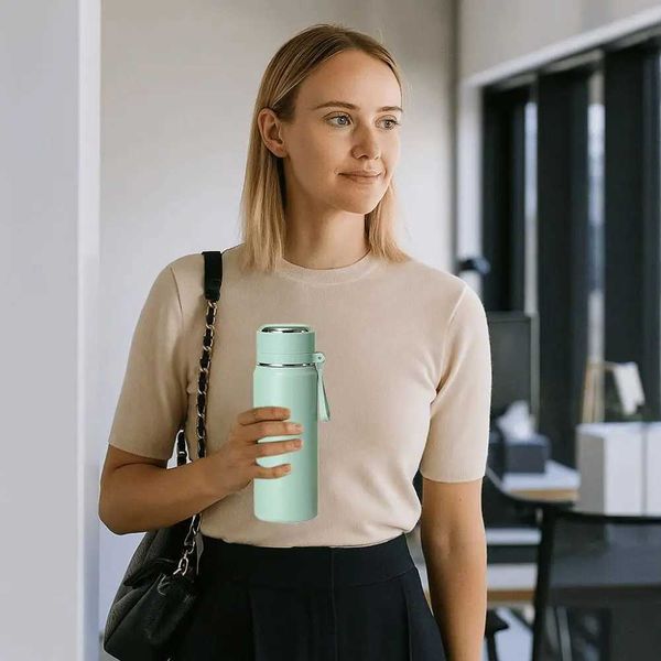 Fashionable cup New Ins Style 316 Stainless Steel Thermal Flask 500ml - Leakproof Vacuum Cup Portable Insated Water Bottle for Students Y251111