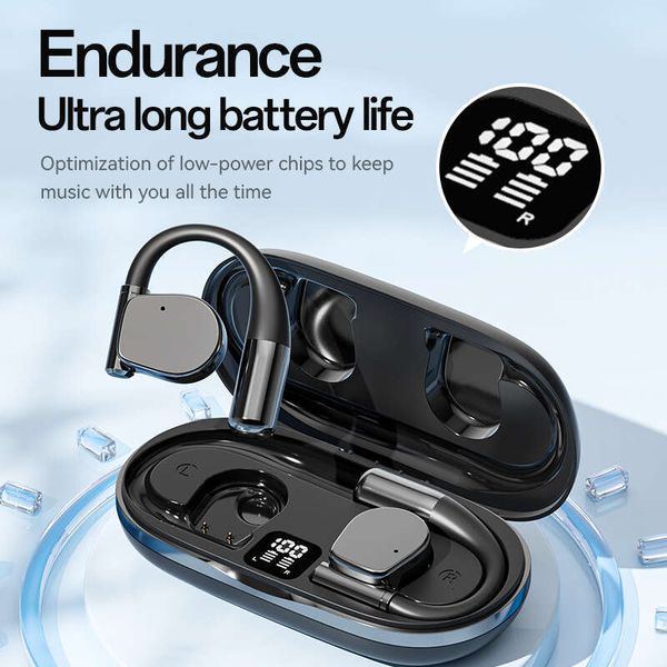 The new AI intelligent translation Bluetooth headset OWS open ear true wireless hanging ear UV sterilization