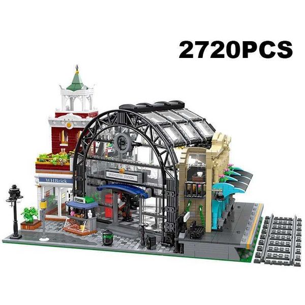 Creative The Meeting Point Station Building Block City Architecture Model MOC Street View Assemble Bricks Toy Gift For Kid Adult X251110