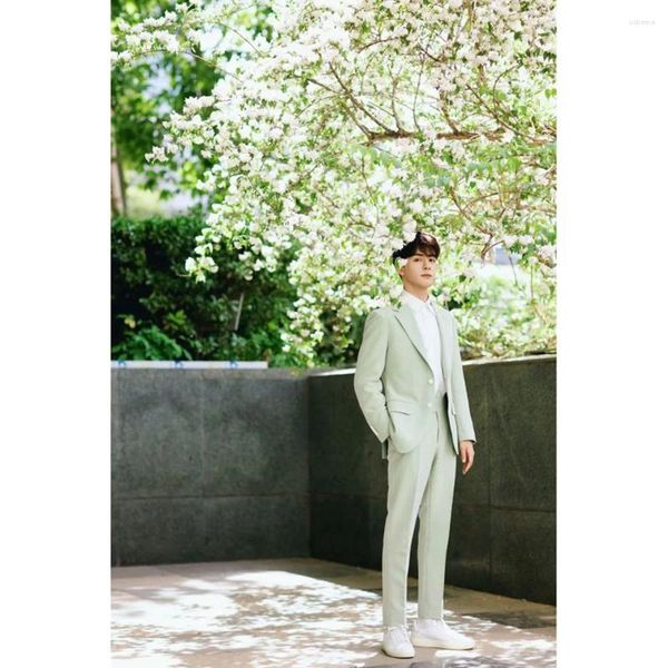 Men's Suits Arrival Light Green Clothing Single Breasted 2 Piece Jacket Pants Blazer Sets Business Wedding Party Male, As picture 1
Men's Suits Arrival Light Green Clothing Single Breasted 2 Piece Jacket Pants Blazer Sets Business Wedding Party Male, As picture 1