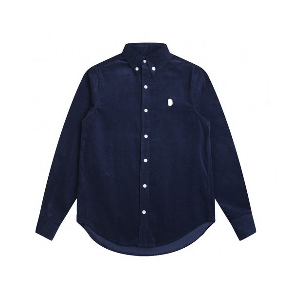 mens casual shirt classic embroidery polo shirts corduroy Long Sleeve Solid Color Slim Fit Casual Oxford Shirts, Navy blue-r21
mens casual shirt classic embroidery polo shirts corduroy Long Sleeve Solid Color Slim Fit Casual Oxford Shirts, Navy blue-r21