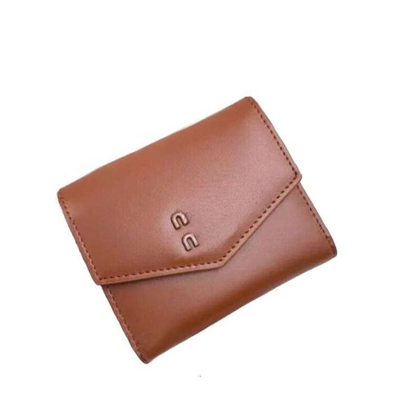 Casual business card bag Leather for women holder flap purse Coin purse Folding small credit card designer clutch purse