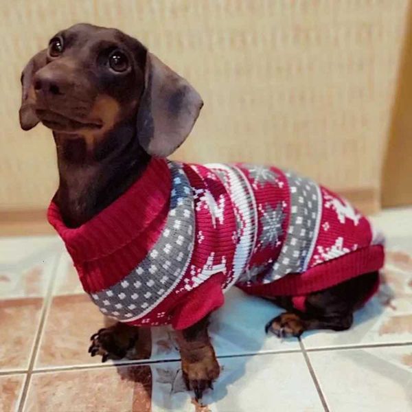 Cute Pet Dog Sweater for Small Dogs Winter Warm Puppy Cat Clothes Dachshund Pullover Mascotas Costume Clothing roupa cachorroM251111