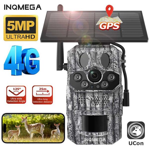 INQMEGA4G 2K 5MP PIR motion activation trigger time night vision IP66 hunting trail wildlife battery solar camera forest X250411