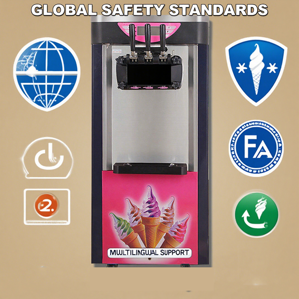 DHgate 3 Flavors Soft Ice Cream Machine /Ice Cream Vending Machine sold by DHgate