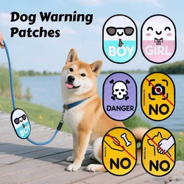 1PCS Dog Leash Warning Patches - Interactive Hook Loop Dog/Cat Alert Tags For No Touch No Feed Messagesm251113-image