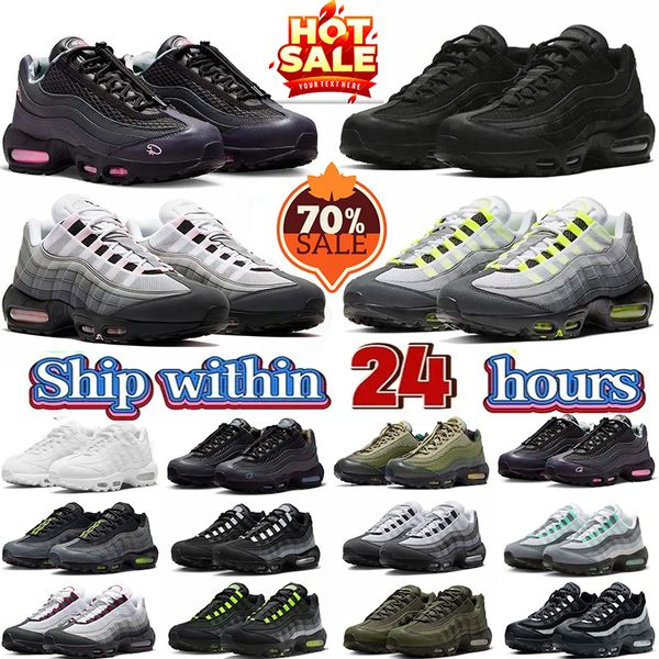 Mens 95 95s Neon designer Running Shoes Classic Triple Black White Yellow Cool Grey Olive Midnight Navy Men Trainers Sports Sneakers size 40-46, Clear
Mens 95 95s Neon designer Running Shoes Classic Triple Black White Yellow Cool Grey Olive Midnight Navy Men Trainers Sports Sneakers size 40-46, Clear