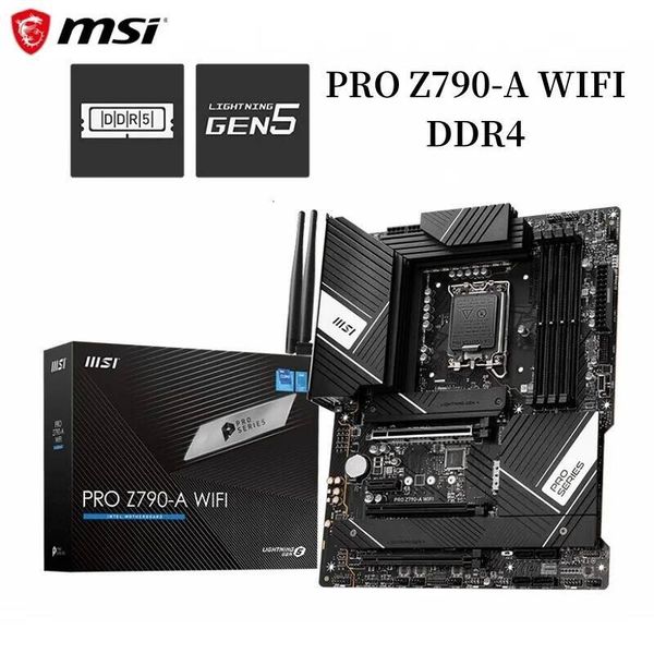 New PRO Z790-A WIFI DDR4 Mainboard INTEL Z790 M2 LGA1700 Motherboard 128G Support Core 14th/ 13th/ 12th Gen Processor Windows11