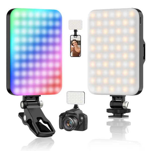 RGB Video Light Portable LED Camera Light Panel Full Color Rechargeable Lighting for Vlog TikTok Photography Video ConferenceM251113