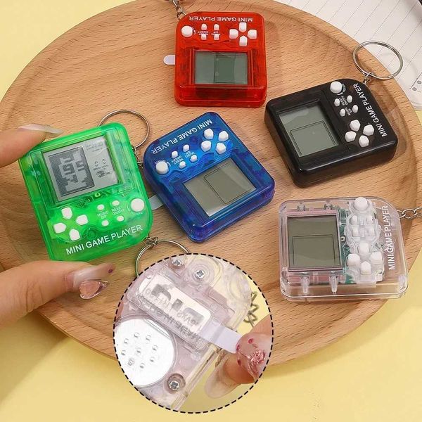 Mini Pocket Classic Game Machine Keychain Ring Anti Lost Retro Nostalgic Kid Portable Handheld Game Console Toys Gaming PlayerW251120