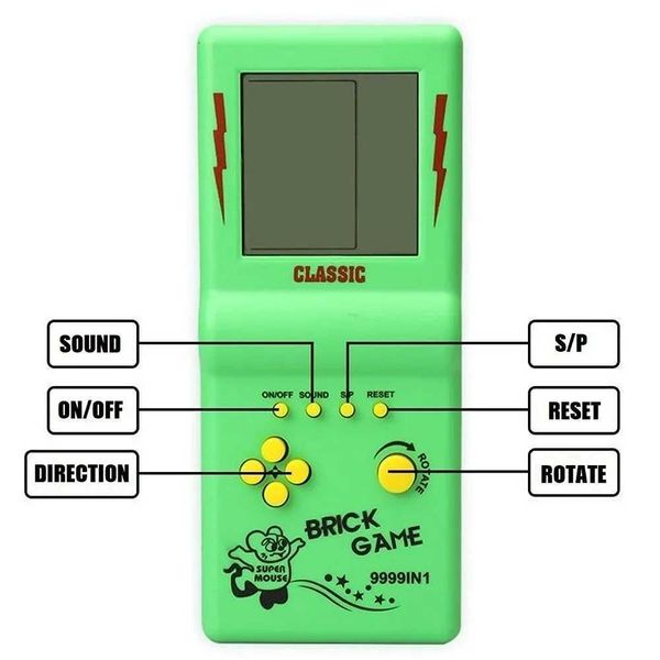 Mini Portable Game Console BRICK GAME Handheld Players Nostalgic Educational Toys Pocket 4 Colors Classic Elderly Childhood GiftW251120