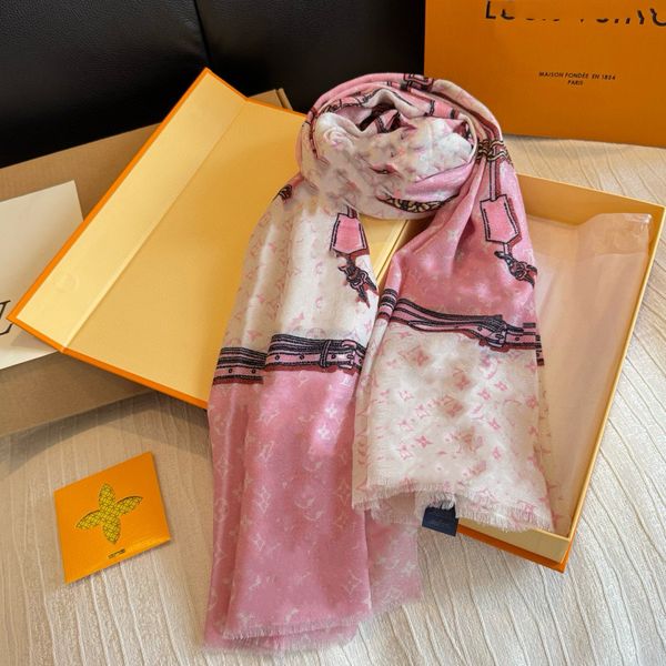 100*200cm luxurious designer cashmere scarf, women silver silk cashmere long scarf, large shawl, double-sided color block cashmere women long scarf letter printing