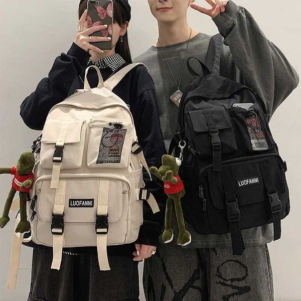 Multifunctional Teenager Laptop Backpack Women Cool Canvas School Bag High Qual…