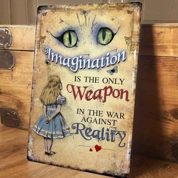 Alice in Wonderland Chesapeake Vintage Metal Wall Sign - 8X12 Inch A4 Aluminum Sign for Indoor and Outdoor DecorationM251114