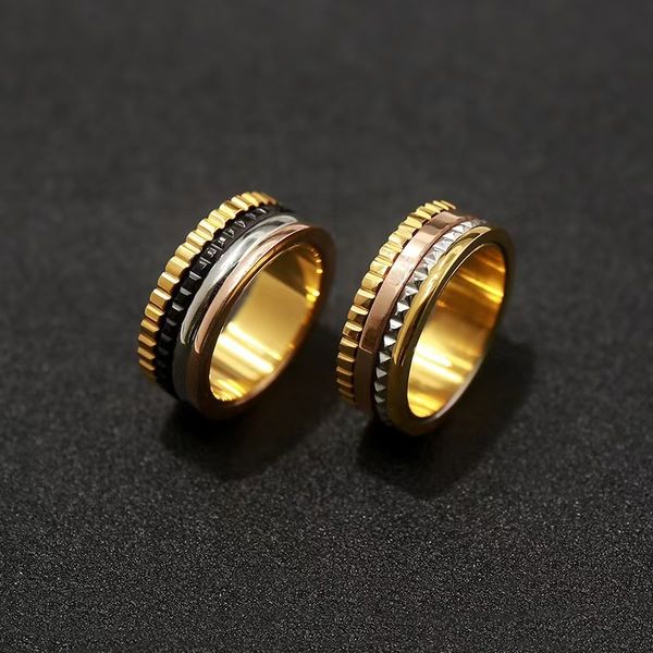 Classic Accessories Stylish Smooth Color-Block Rotatable Gear Plaid Titanium Steel Ring
Classic Accessories Stylish Smooth Color-Block Rotatable Gear Plaid Titanium Steel Ring