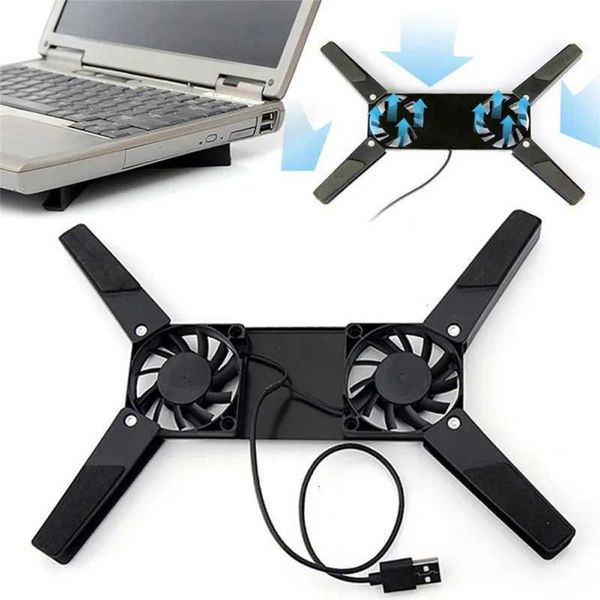New Laptop Cooling Pad Laptop Cooler USB Powered Cooling Pad Bracket 2 Fans for Laptop Universal 7 15 1 Laptop StandM251115