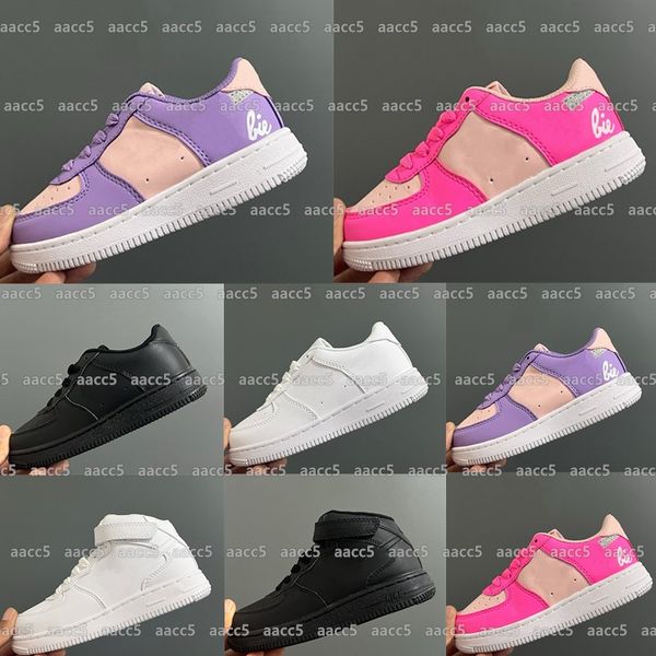 Designer Kids Shoes Toddler Sneaker Purple Pink Black White Brown Girls Trainer…