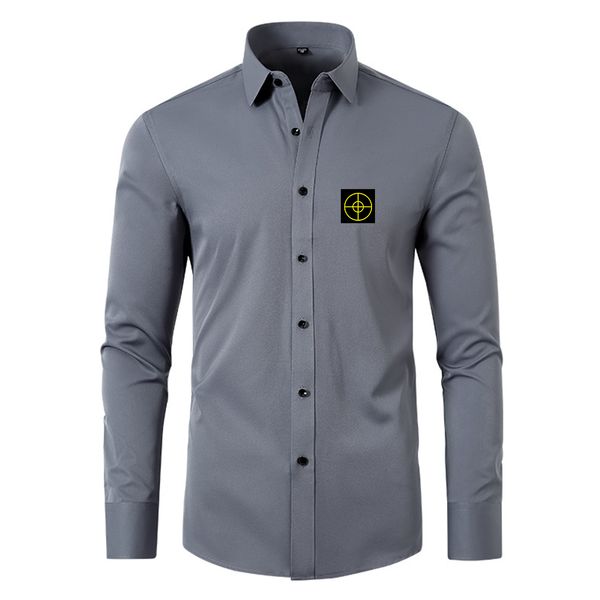 Men Designer Shirt Fashion Casual Print Shirts Classic Handsome Business Shirt …
