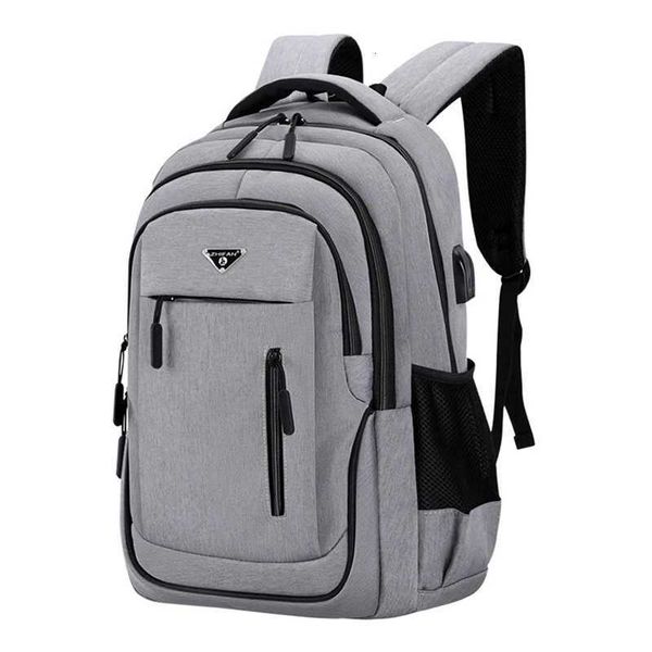 173Large Capacity Backpack Men Laptop Backpacks Oxford Black Solid High School …