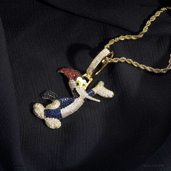 Luxury designer Cartoon Woodpecker Pendant Ice out VVS Moissanstone Hip Hop Men Women's necklace with free shipping
Luxury designer Cartoon Woodpecker Pendant Ice out VVS Moissanstone Hip Hop Men Women's necklace with free shipping