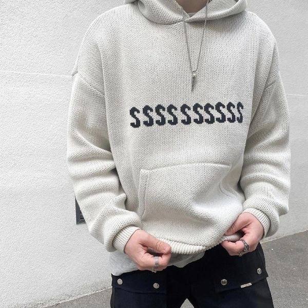 Men's Sweaters Designer Jacquard letter knitted sweater casual sweater hooded sweatshirt high street scene Companion ins, A1
Men's Sweaters Designer Jacquard letter knitted sweater casual sweater hooded sweatshirt high street scene Companion ins, A1