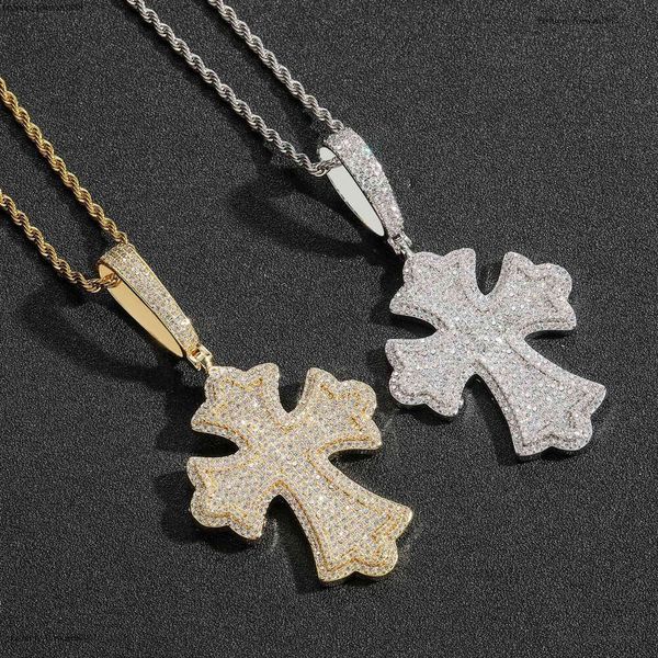 Luxury design Cross Pendant Sterling silver Gold plated ice out VVS Moissanite necklace, men's and women's Hip Hop pendant free shipping
Luxury design Cross Pendant Sterling silver Gold plated ice out VVS Moissanite necklace, men's and women's Hip Hop pendant free shipping
