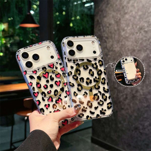 DHelectronics Compatible with Apple Air Phone Electroplated Leopard Print Magnetic Case Shockproof Cross-border New Model 17 Pro Max