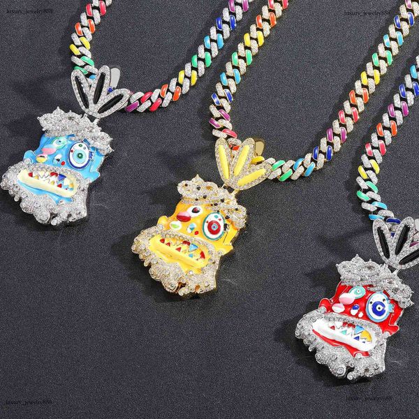 Luxury designer Cartoon Avatar pendant Colored Ice Out VVS Moissanite Hip Hop Necklace with free shipping
Luxury designer Cartoon Avatar pendant Colored Ice Out VVS Moissanite Hip Hop Necklace with free shipping