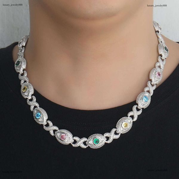 Luxury 14mm eye Infinity Colored Ice out VVS Moissanite 8-figure Cuban Chain Creative Hip Hop Men Women Necklace Bracelet Free delivery
Luxury 14mm eye Infinity Colored Ice out VVS Moissanite 8-figure Cuban Chain Creative Hip Hop Men Women Necklace Bracelet Free delivery
